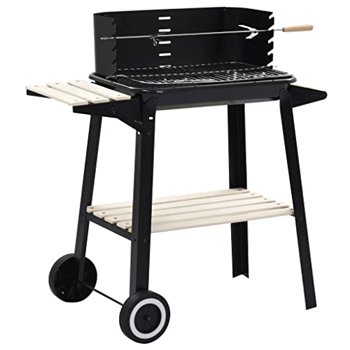 vidaXL Holzkohle Grill Standgrill Gartengrill Grillwagen Barbecue BBQ Smoker von vidaXL