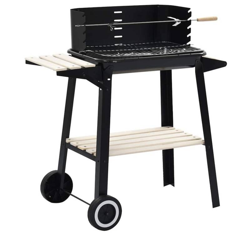 vidaXL Holzkohlegrill Holzkohlegrill Standgrill mit Rädern von vidaXL