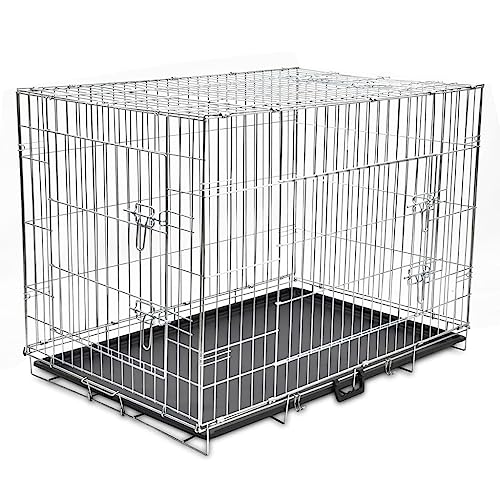 vidaXL Hundekäfig Metall XL Faltbar Drahtkäfig Transportbox Transportkäfig von vidaXL