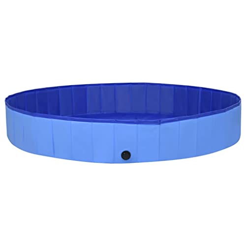 vidaXL Hundepool Faltbar Blau 300x40cm PVC Hunde Planschbecken Schwimmbad von vidaXL