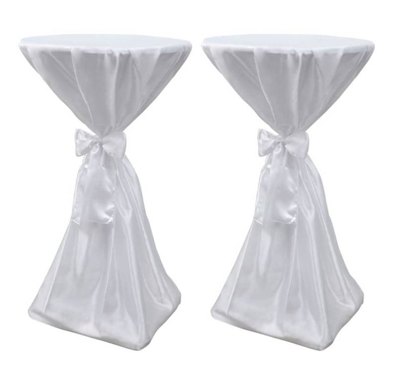 vidaXL Hussen-Set 2 x Tischhusse Stehtischhusse weiß 80 cm vidaXL Hussen-Set 2 x Tischhusse Stehtischhusse weiß 80 cm von vidaXL