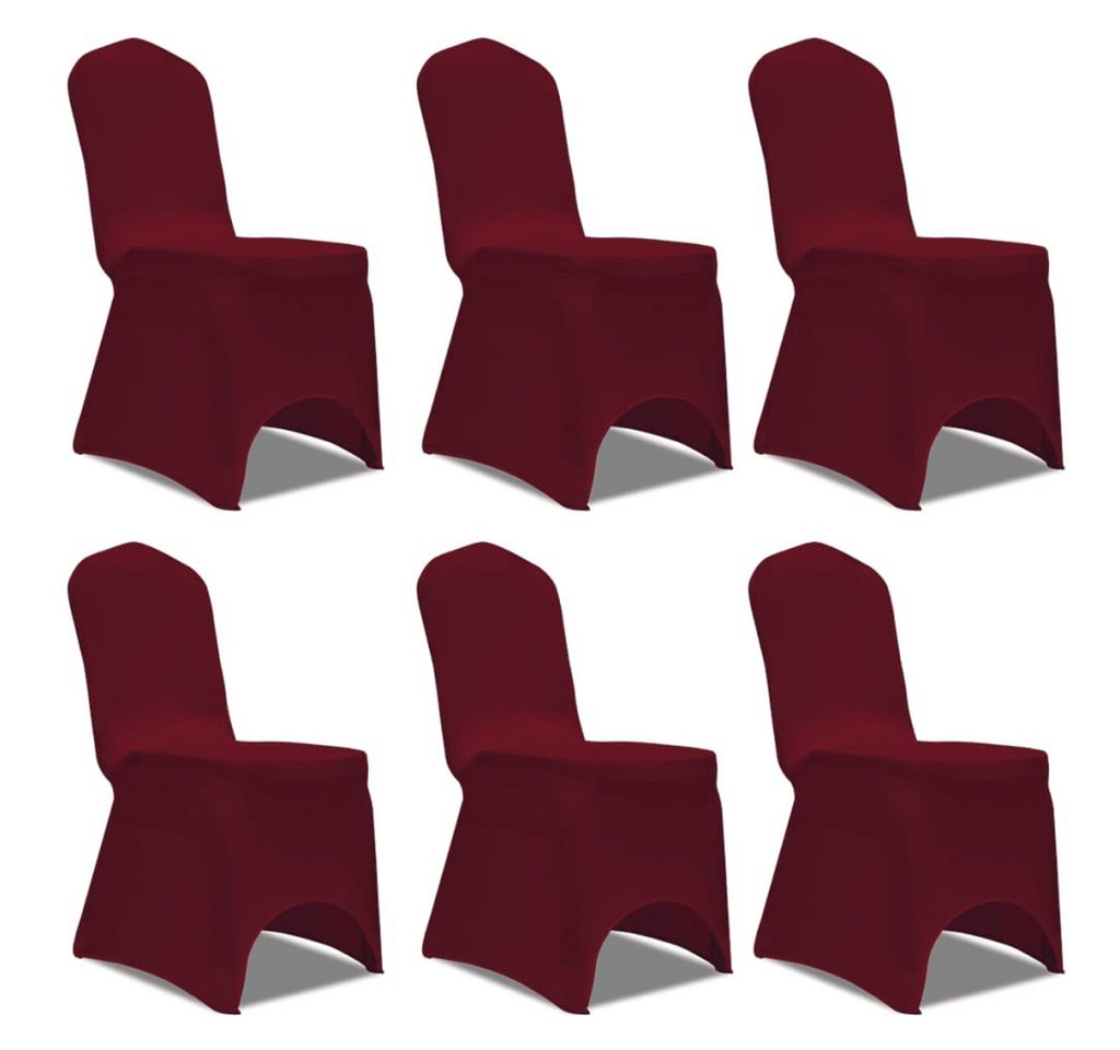 vidaXL Hussen-Set 6 x Stuhlhusse Stretchhusse burgunderrot vidaXL Hussen-Set 6 x Stuhlhusse Stretchhusse burgunderrot von vidaXL
