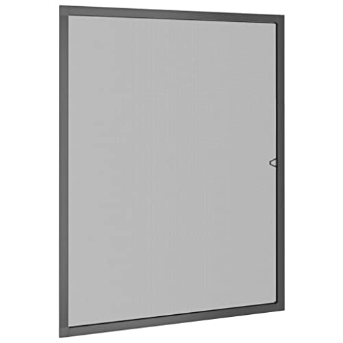 vidaXL Insektenschutz, Fliegengitter Fenster, Fliegenschutz mit Alurahmen, Mückengitter Selbstbausatz Zuschneidbar, Mückenschutz 80x100cm, Anthrazit von vidaXL