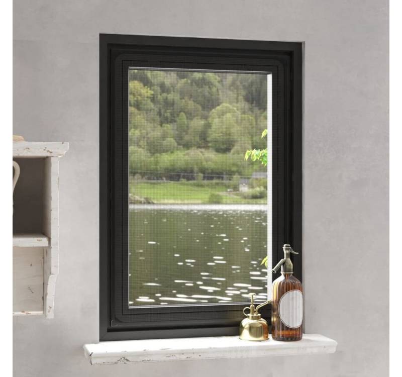 vidaXL Insektenschutz-Vorhang, Magnet-Insektenschutz für Fenster Anthrazit 80x120 cm von vidaXL