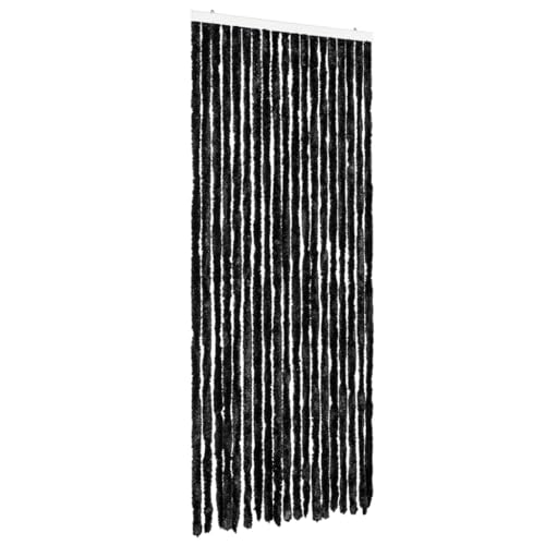 vidaXL Insektenschutz Vorhang Fliegengitter Fliegenvorhang Türvorhang Flauschvorhang Fliegenschutz Camping Wohnwagen 56x185 cm Anthrazit Chenille von vidaXL