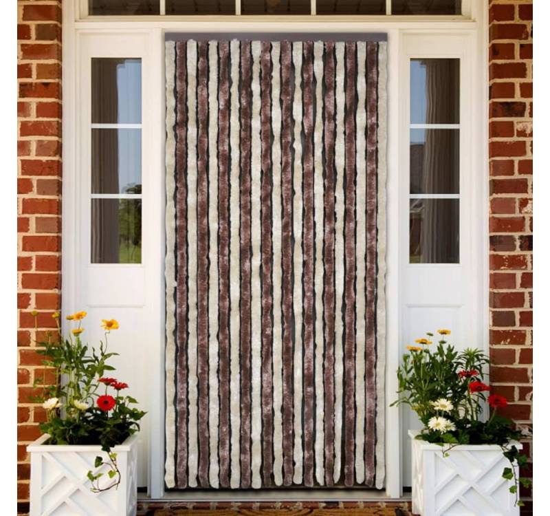 vidaXL Insektenschutz-Vorhang Insektenschutz-Vorhang Beige und Hellbraun 56x200 cm Chenille von vidaXL