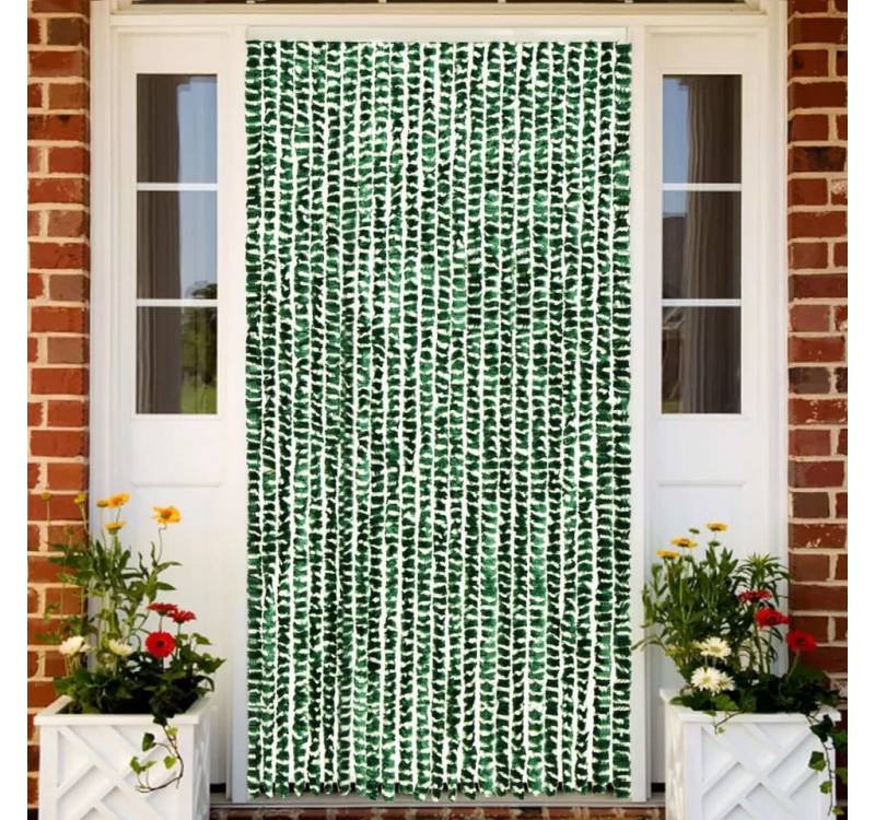 vidaXL Insektenschutz-Vorhang Insektenschutz-Vorhang Grün und Weiß 100x220 cm Chenille von vidaXL