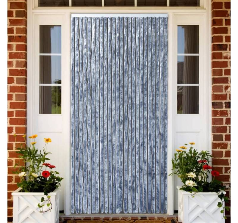 vidaXL Insektenschutz-Vorhang Insektenschutz-Vorhang Silbern 100x220 cm Chenille von vidaXL