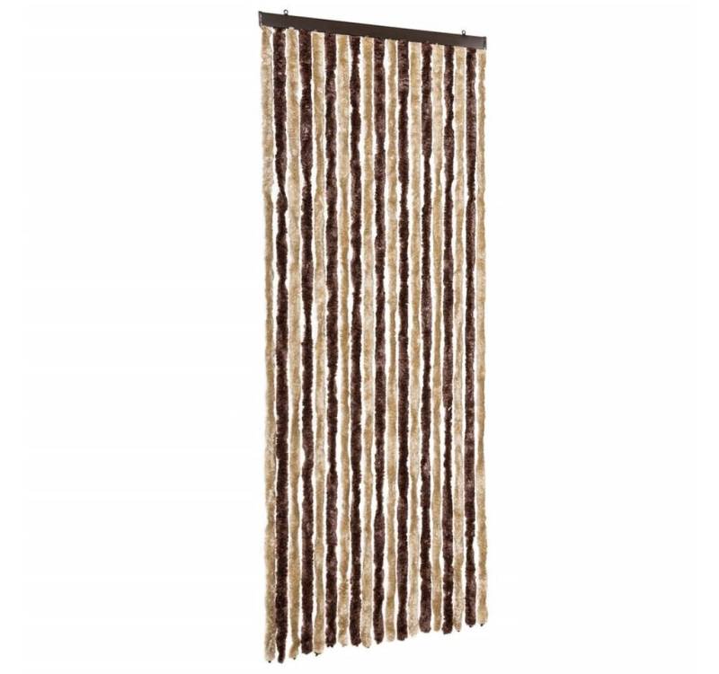 vidaXL Insektenschutz-Vorhang, Fliegenvorhang Beige und Hellbraun 56x185 cm Chenille von vidaXL
