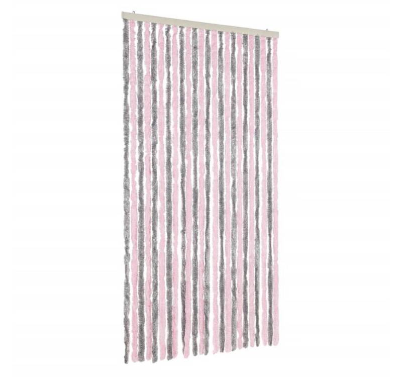 vidaXL Insektenschutz-Vorhang, Fliegenvorhang Silbergrau und Rosa 100x200 cm Chenille von vidaXL