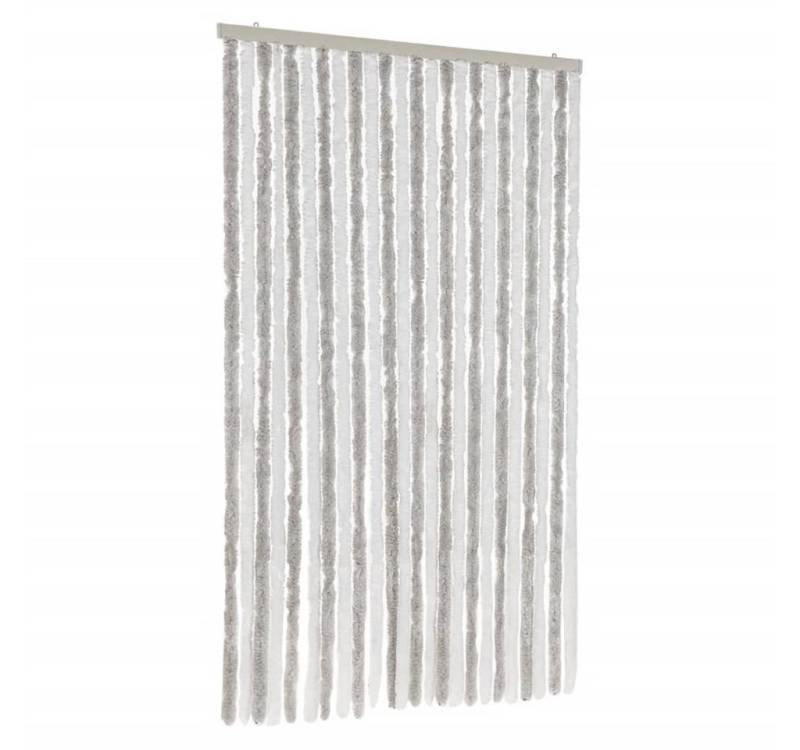 vidaXL Insektenschutz-Vorhang, Fliegenvorhang Hellgrau und Weiß 100x230 cm Chenille von vidaXL