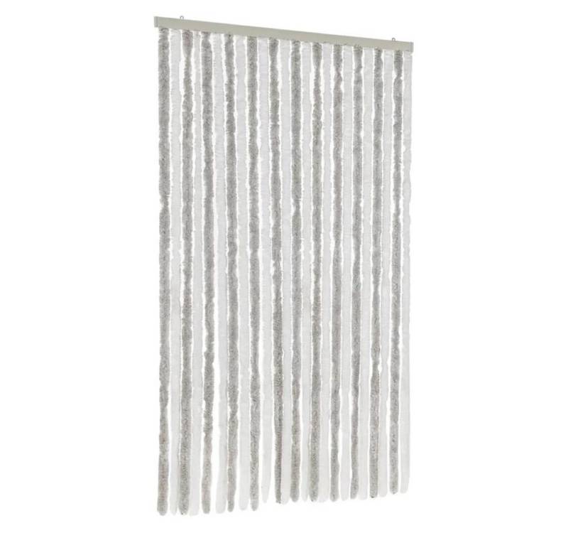 vidaXL Insektenschutz-Vorhang, Fliegenvorhang Hellgrau und Weiß 100x220 cm Chenille von vidaXL