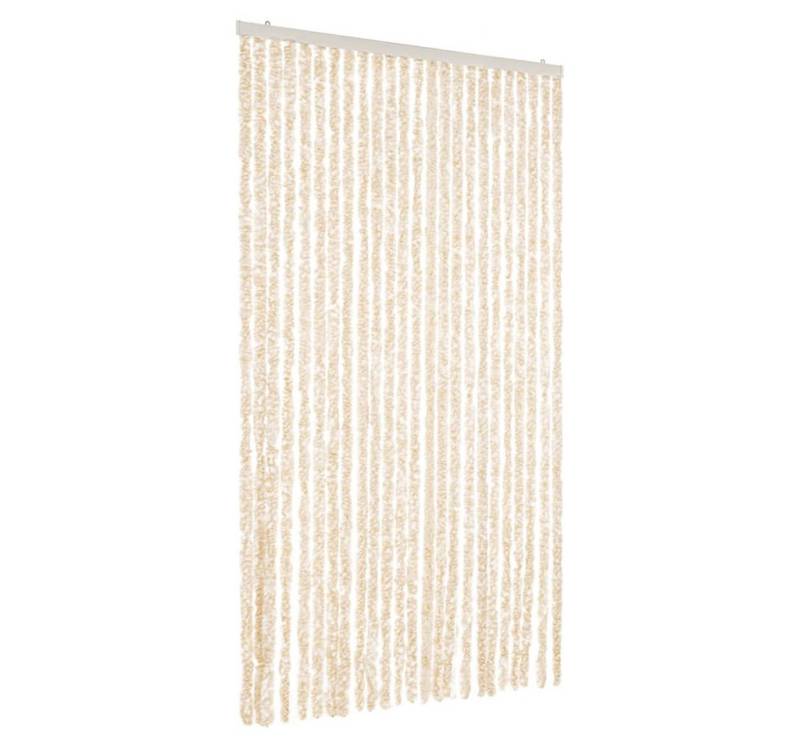vidaXL Insektenschutz-Vorhang, Fliegenvorhang Beige und Weiß 100x220 cm Chenille von vidaXL