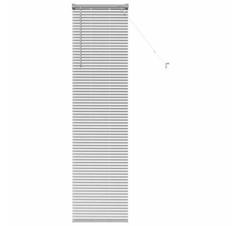 vidaXL Jalousie Fenster Jalousie mit Vorhängen Silber 80 x 130 cm Aluminium von vidaXL