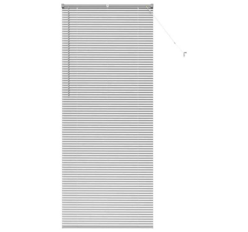 vidaXL Jalousie Fenster Jalousie mit Vorhängen Sonstiges Silber 80 x 130 cm Aluminium von vidaXL