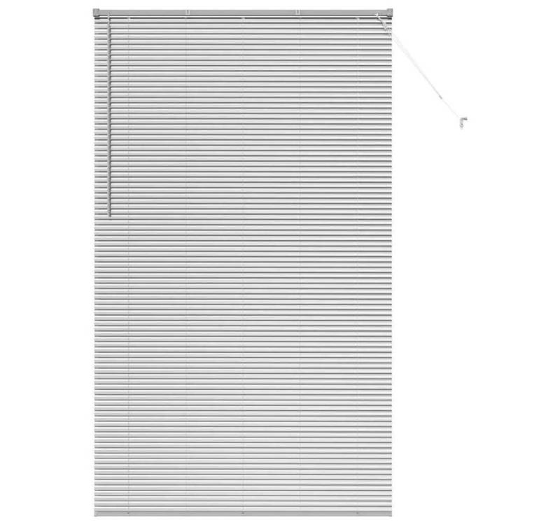 vidaXL Jalousie Fenster Jalousie mit Vorhängen Sonstiges Silber 80 x 130 cm Aluminium von vidaXL