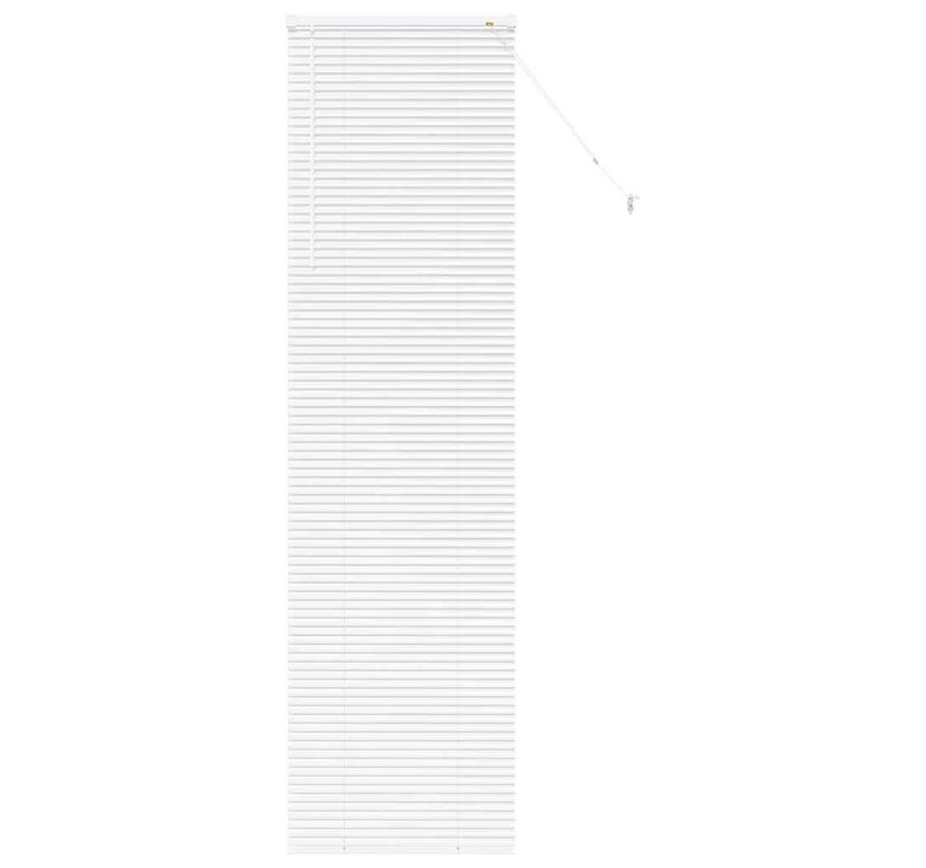 vidaXL Jalousie Fenster Jalousie mit Vorhängen Sonstiges Weiß 60 x 220 cm Aluminium von vidaXL