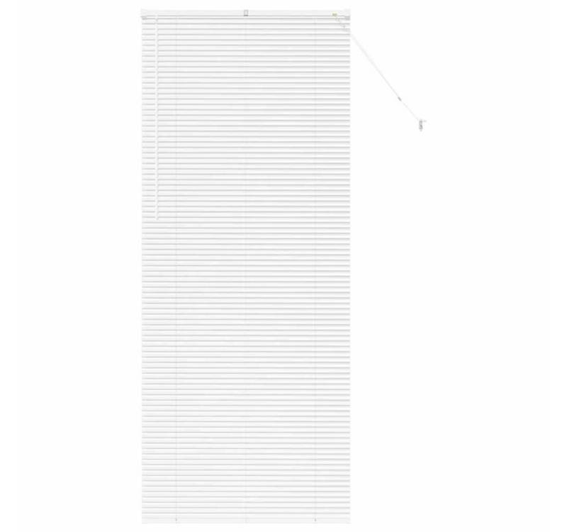 vidaXL Jalousie Fenster Jalousie mit Vorhängen Sonstiges Weiß 80 x 130 cm Aluminium von vidaXL