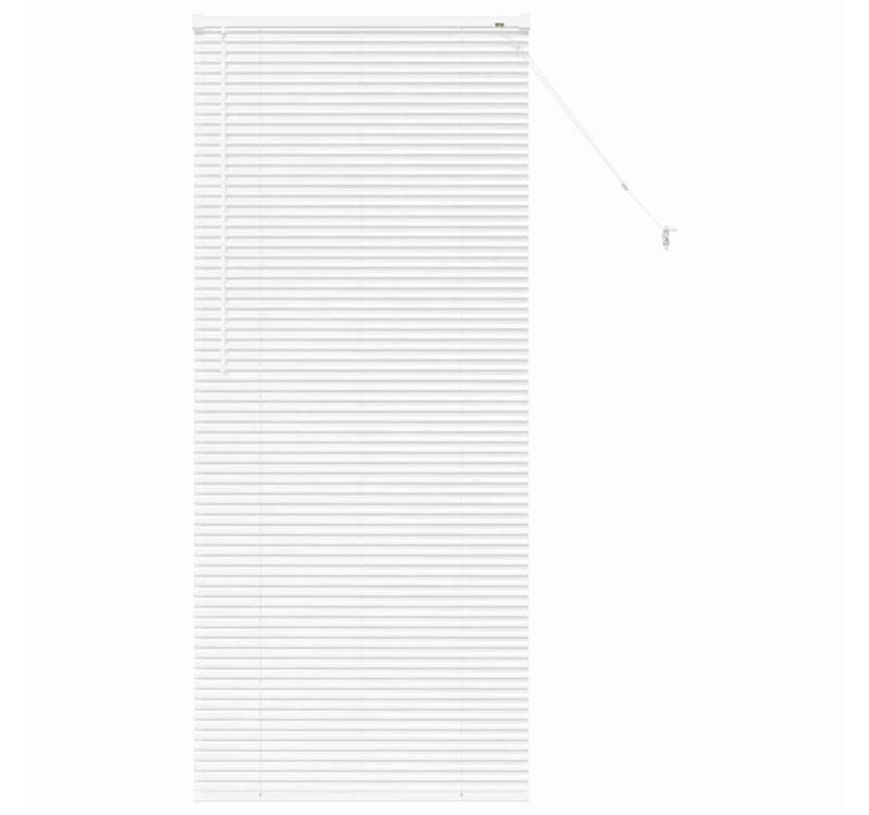 vidaXL Jalousie Fenster Jalousie mit Vorhängen Sonstiges Weiß 80 x 130 cm Aluminium von vidaXL