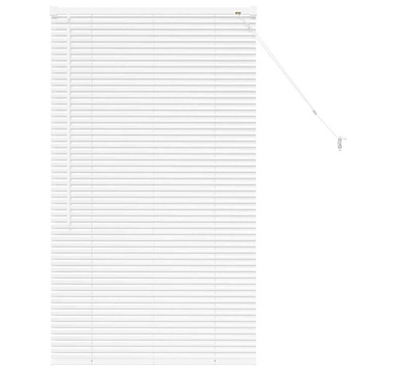 vidaXL Jalousie Fenster Jalousie mit Vorhängen Sonstiges Weiß 80 x 130 cm Aluminium von vidaXL