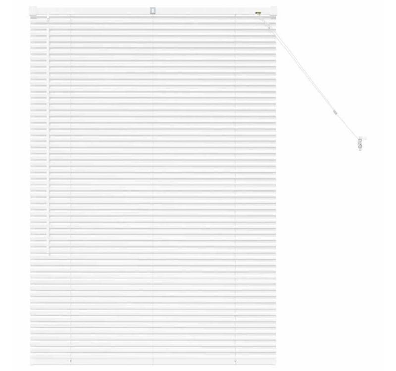 vidaXL Jalousie Fenster Jalousie mit Vorhängen Sonstiges Weiß 80 x 130 cm Aluminium von vidaXL