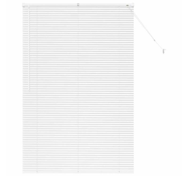 vidaXL Jalousie Fenster Jalousie mit Vorhängen Sonstiges Weiß 80 x 130 cm Aluminium von vidaXL