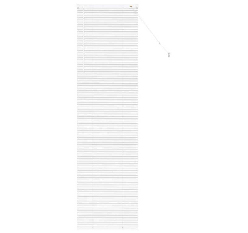 vidaXL Jalousie Fenster Jalousie mit Vorhängen Sonstiges Weiß 80 x 130 cm Aluminium von vidaXL