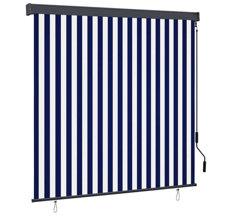 vidaXL Jalousie Outdoor Rollo Gestreift Blau und weiß 180 x 250 cm Stoff von vidaXL