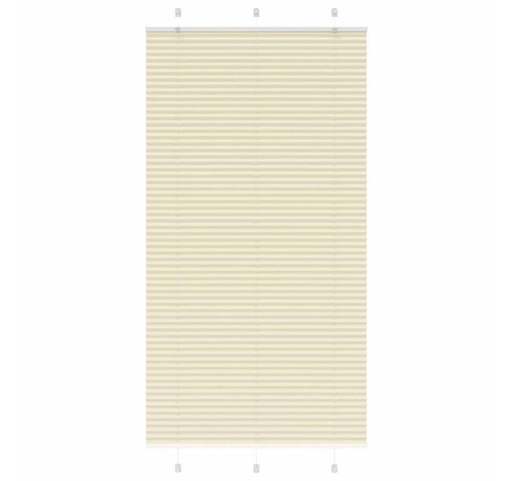 vidaXL Jalousie Plissee Creme 100x200 cm Stoffbreite 99,4 cm Polyester von vidaXL