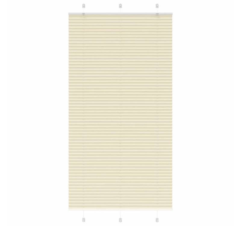 vidaXL Jalousie Plissee Creme 100x200 cm Stoffbreite 99,4 cm Polyester von vidaXL