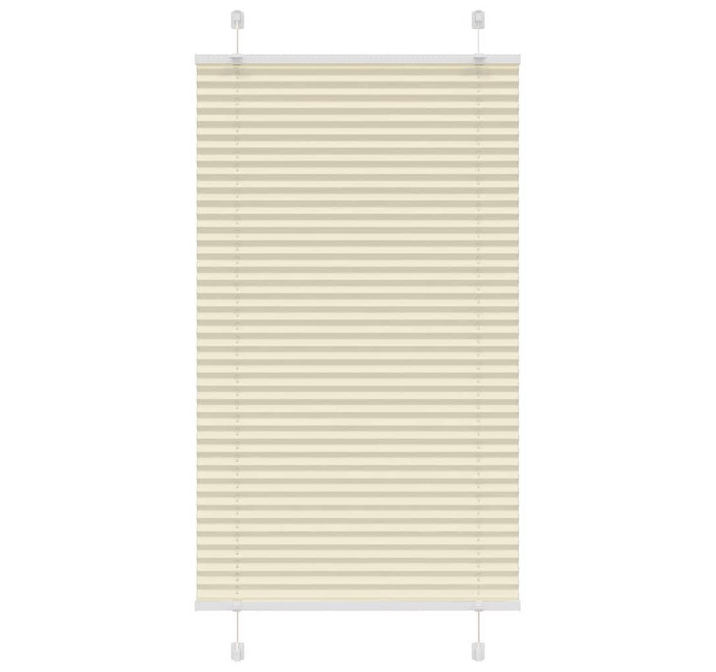 vidaXL Jalousie Plissee Creme 70x100 cm Stoffbreite 69,4 cm Polyester von vidaXL