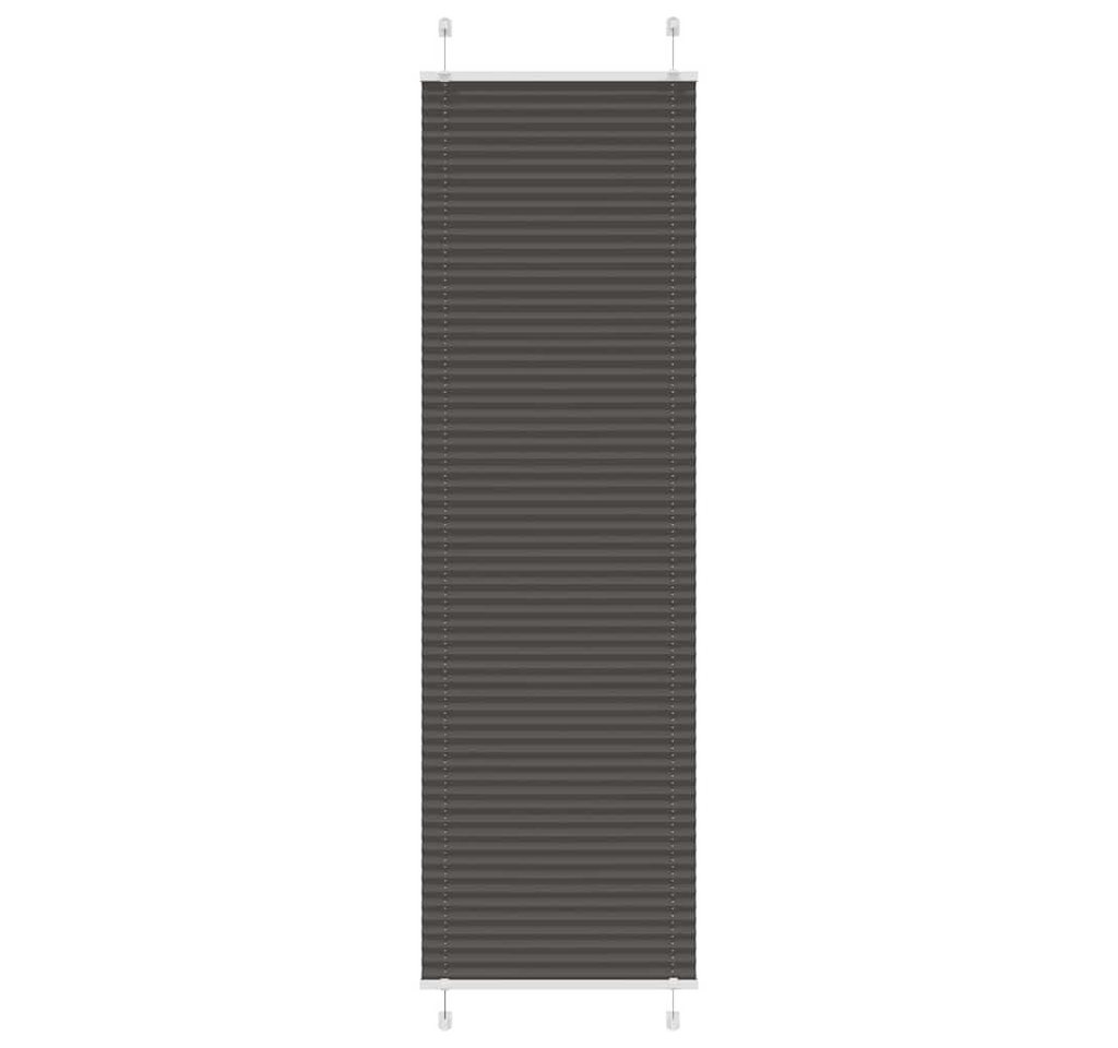 vidaXL Jalousie Plissee Schwarz 55x200 cm Stoffbreite 54,4 cm Polyester von vidaXL