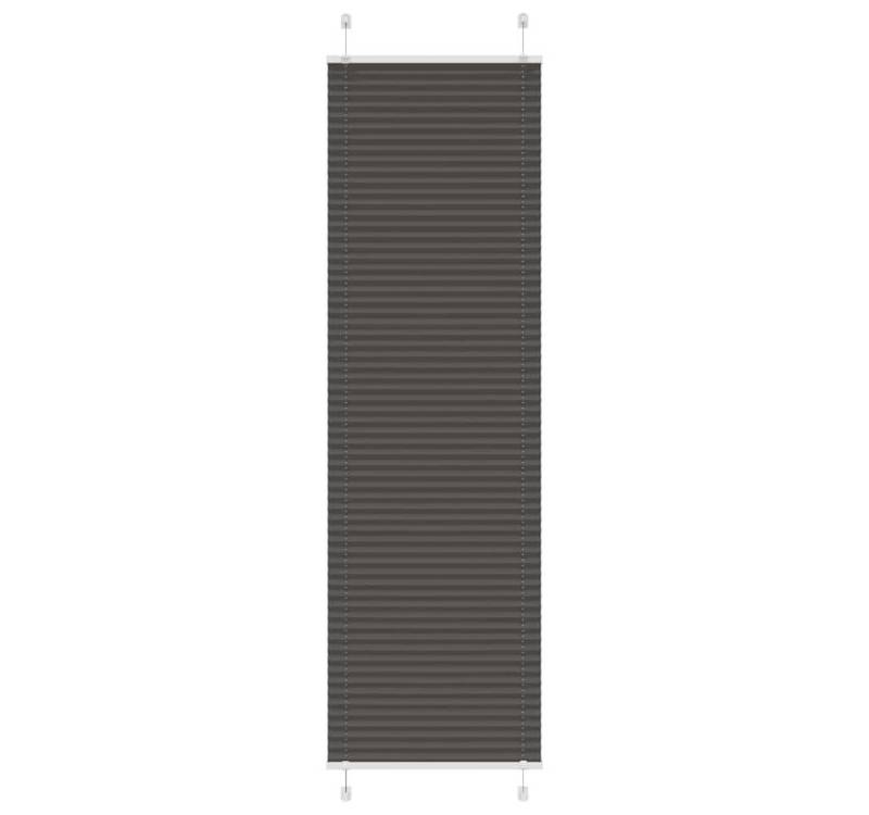 vidaXL Jalousie Plissee Schwarz 55x200 cm Stoffbreite 54,4 cm Polyester von vidaXL