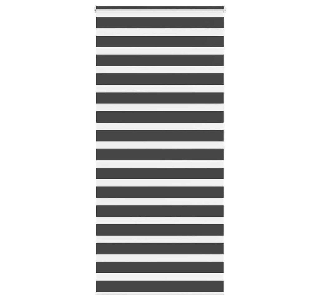 vidaXL Jalousie Zebrarollo Schwarz 105x200 cm Stoffbreite 100,9 cm Polyester von vidaXL