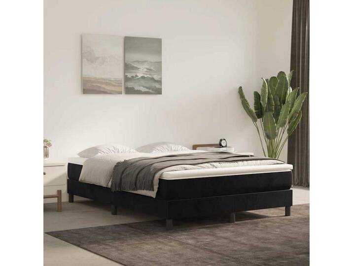 vidaXL Kaltschaummatratze, Taschenfederkernmatratze Schwarz 120x210x20 cm Samt von vidaXL