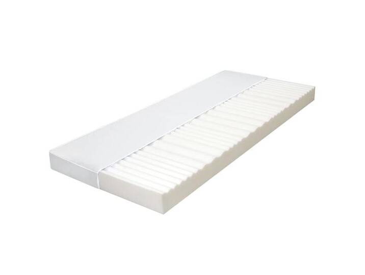 vidaXL Kaltschaummatratze Matratze 7 Zonen PU Schaum H2 H3, 10 cm hoch, (180 x 200 cm, Weiß), 10 cm, weiß, 180 x 200 cm von vidaXL
