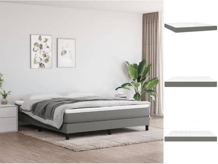 vidaXL Kaltschaummatratze Taschenfederkernmatratze Dunkelgrau 160x200x20 cm Stoff Federkern Matr, 20 cm hoch, grau von vidaXL