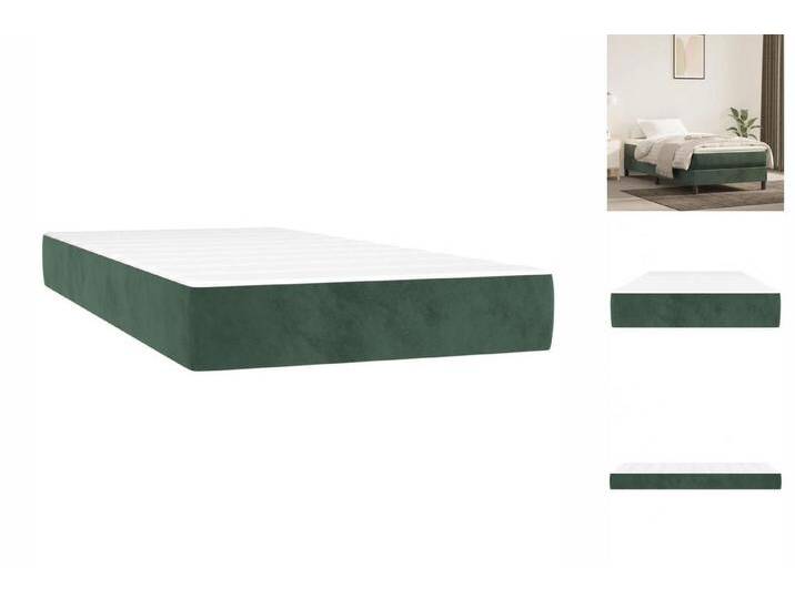 vidaXL Kaltschaummatratze Taschenfederkernmatratze Dunkelgrün 100x210x20 cm Samt, 0 cm hoch, weiß von vidaXL