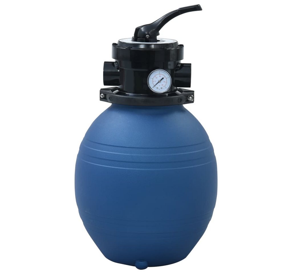 vidaXL Kartuschen-Filterpumpe Pool-Sandfilter mit 4-Wege-Ventil Blau 300 mm von vidaXL