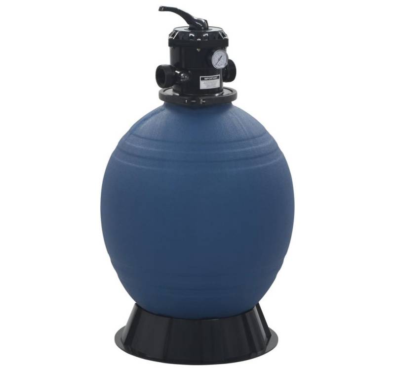 vidaXL Kartuschen-Filterpumpe Pool-Sandfilter mit 6-Wege-Ventil Filterkessel Blau 560 mm von vidaXL