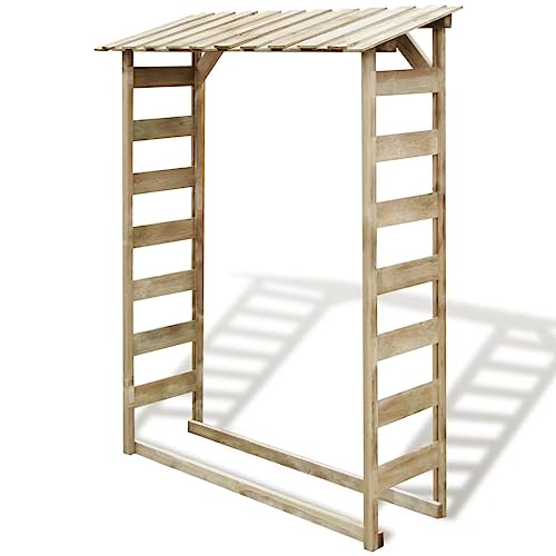 vidaXL Kiefer KDI Brennholzregal 150x44x176 cm Kaminholzregal Holzunterstand von vidaXL