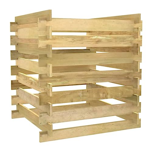 vidaXL Kiefernholz Imprägniert Lattenrost Komposter Kompostbehälter Holzkomposter Kompostsilo Steckkomposter Gartenkomposter 90x90x90cm vidaXL Kiefernholz Imprägniert Lattenrost Komposter Kompostbehälter Holzkomposter Kompostsilo Steckkomposter Gartenkomposter 90x90x90cm von vidaXL