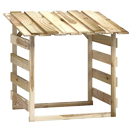 vidaXL Kiefernholz Imprägniert Pergola mit Dach Unterstand Überdachung Kaminholzregal Brennholzregal Feuerholzregal Garten 100x90x100cm vidaXL Kiefernholz Imprägniert Pergola mit Dach Unterstand Überdachung Kaminholzregal Brennholzregal Feuerholzregal Garten 100x90x100cm von vidaXL