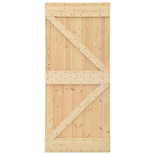 vidaXL Kiefernholz Massiv Schiebetür mit Beschlag Schiebetürbeschlag Schiebetürsystem Tür Holztür Holzschiebetür Laufschiene 90x210cm vidaXL Kiefernholz Massiv Schiebetür mit Beschlag Schiebetürbeschlag Schiebetürsystem Tür Holztür Holzschiebetür Laufschiene 90x210cm von vidaXL
