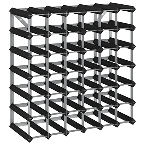 vidaXL Kiefernholz Massiv Weinregal für 42 Flaschen Flaschenregal Flaschenständer Weinständer Weinflaschenregal Regal Weinschrank Schwarz von vidaXL