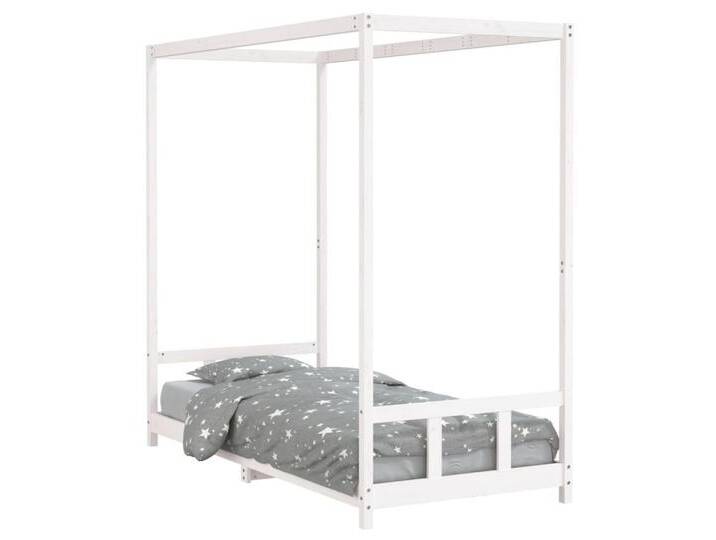 vidaXL Kinderbett Kinderbett Weiß 90x200 cm Massivholz Kiefer, weiß von vidaXL