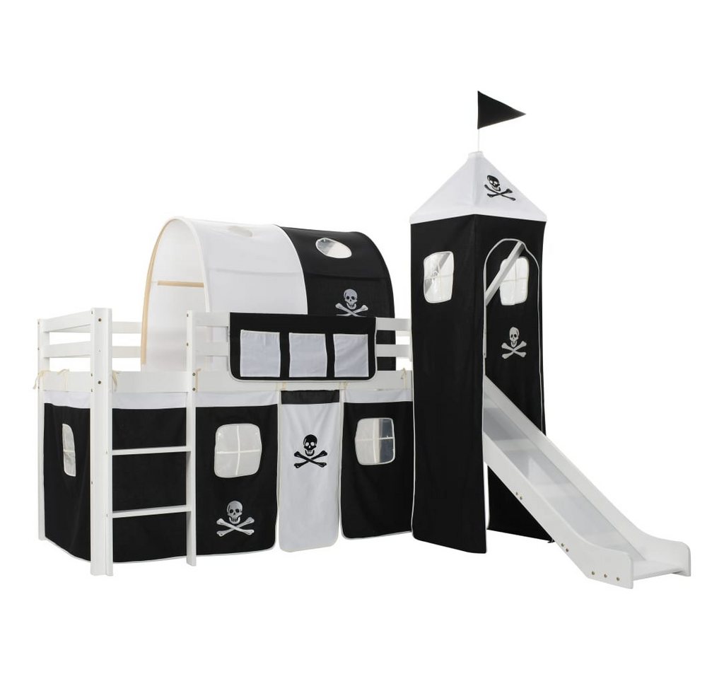vidaXL Kinderbett Kinderhochbett-Rahmen mit Rutsche Leiter Piratenburg Kiefernholz 97x20 vidaXL Kinderbett Kinderhochbett-Rahmen mit Rutsche Leiter Piratenburg Kiefernholz 97x20 von vidaXL