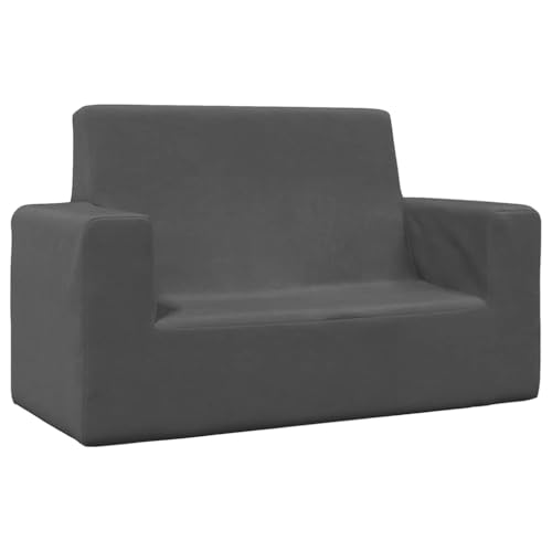 vidaXL Kindersofa 2-Sitzer Anthrazit Weich Plüsch, Minisofa, Kindercouch, Kindersessel, Minicouch, Mini Sessel, Kinder Minisofa, Kinder Chaiselongue vidaXL Kindersofa 2-Sitzer Anthrazit Weich Plüsch, Minisofa, Kindercouch, Kindersessel, Minicouch, Mini Sessel, Kinder Minisofa, Kinder Chaiselongue von vidaXL