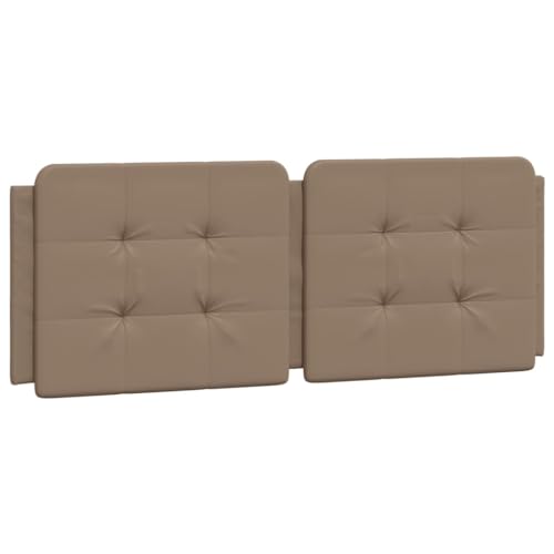 vidaXL Kissen für Kopfteil, Wandpolster Polsterpaneel Bettkopfteil, Rückenkissen Polsterkopfteil Wandkissen Schlafzimmer, Cappuccino-Braun 140cm Kunstleder von vidaXL
