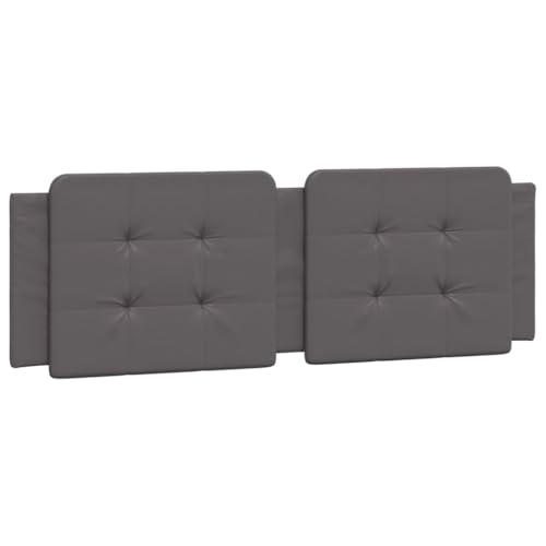 vidaXL Kissen für Kopfteil Zadar, Wandpolster Polsterpaneel Bettkopfteil, Rückenkissen Polsterkopfteil Wandkissen Schlafzimmer, Grau 160cm Kunstleder vidaXL Kissen für Kopfteil Zadar, Wandpolster Polsterpaneel Bettkopfteil, Rückenkissen Polsterkopfteil Wandkissen Schlafzimmer, Grau 160cm Kunstleder von vidaXL